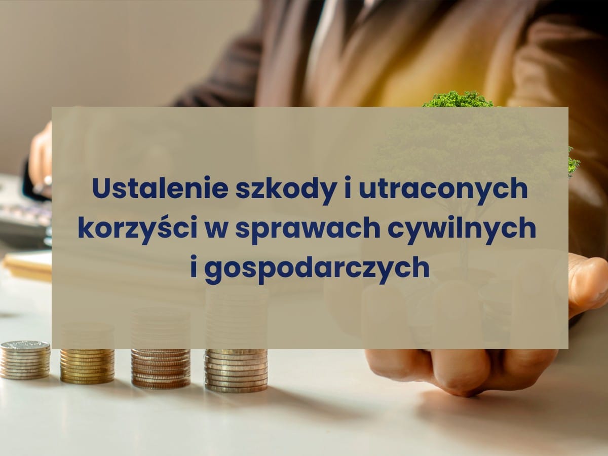 Ustalenie szkody i utraconych korzyści w sprawach cywilnych i gospodarczych